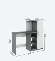 Marvel Home Office Table | Grey and Frosty White