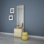 Quartz Compact Dressing Unit | Without Mirror | Beige Teak