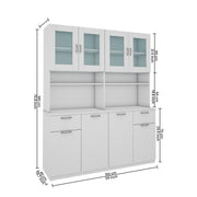 Modish Crockery Unit Four Door | Frosty White