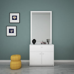 Granite Dressing Unit | Without Mirror | Frosty White