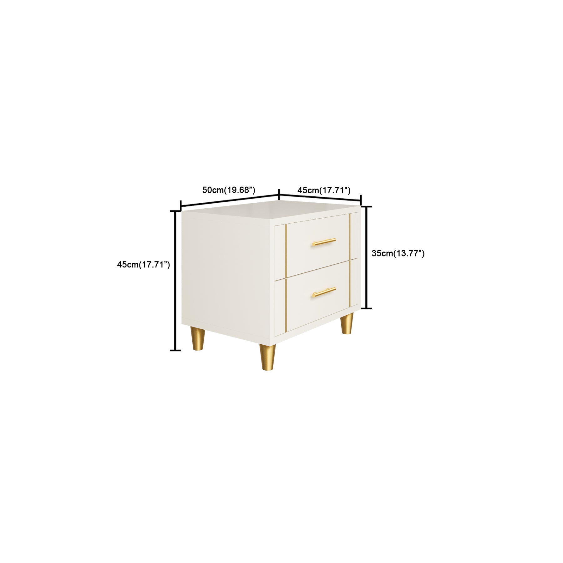 Canna Bedside Table | HDHMR | Champagne