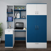 Workrobe Study Table | Blue and Frosty White