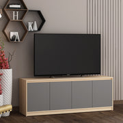 Modena TV Unit- Beige Teak & Grey