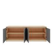 Modena TV Unit- Beige Teak & Grey