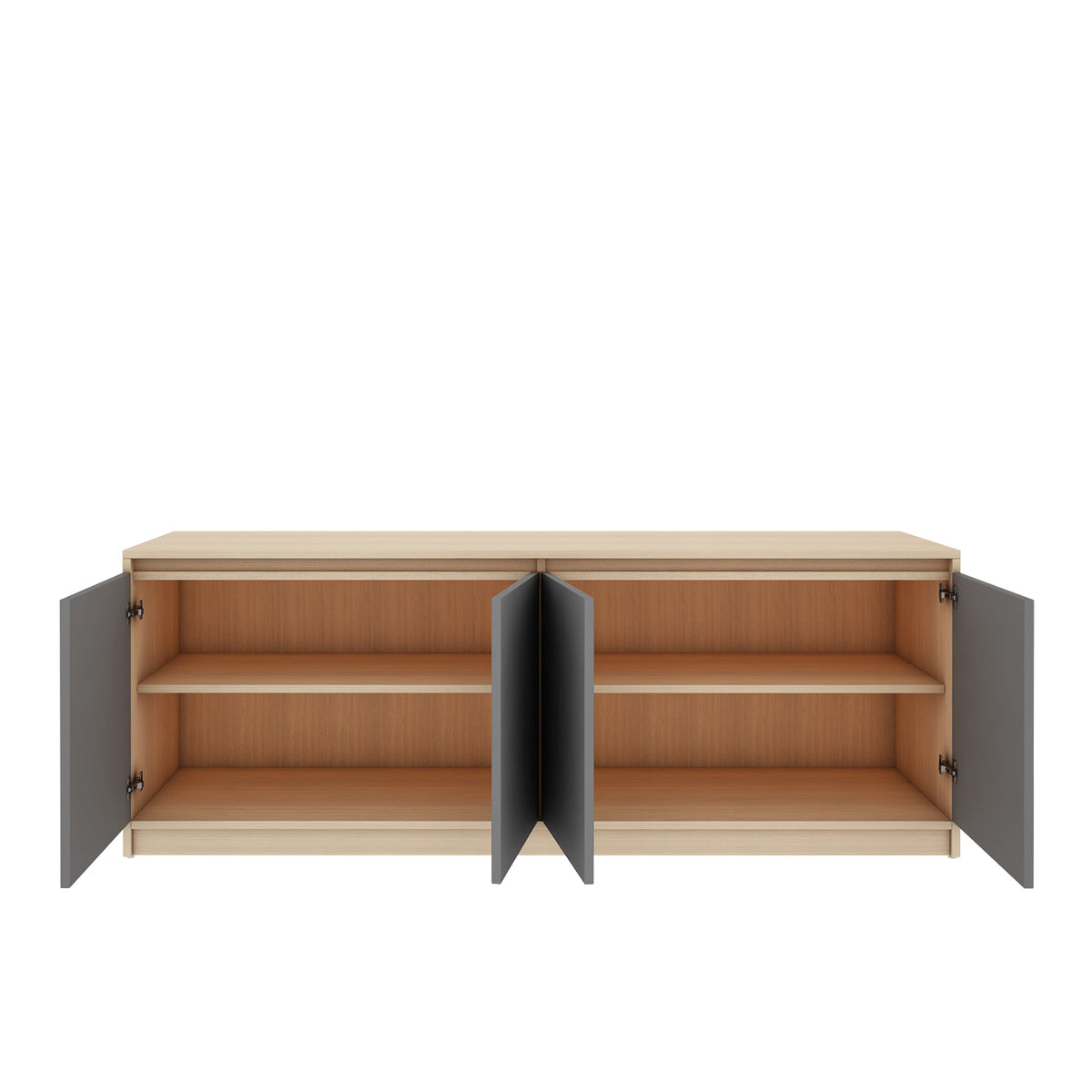 Modena TV Unit- Beige Teak & Grey