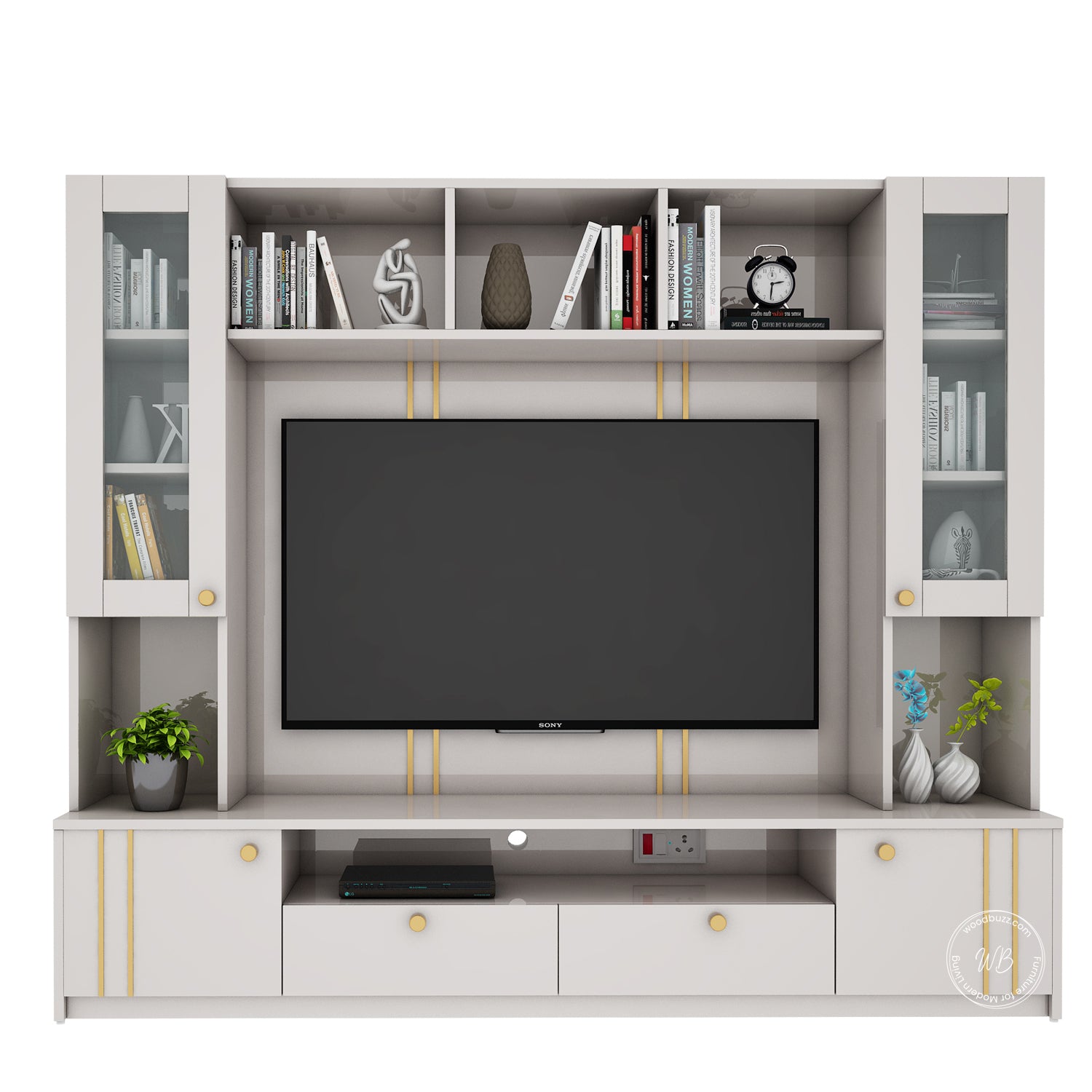 Benji TV Unit | HDHMR | 55 inches TV | Champagne