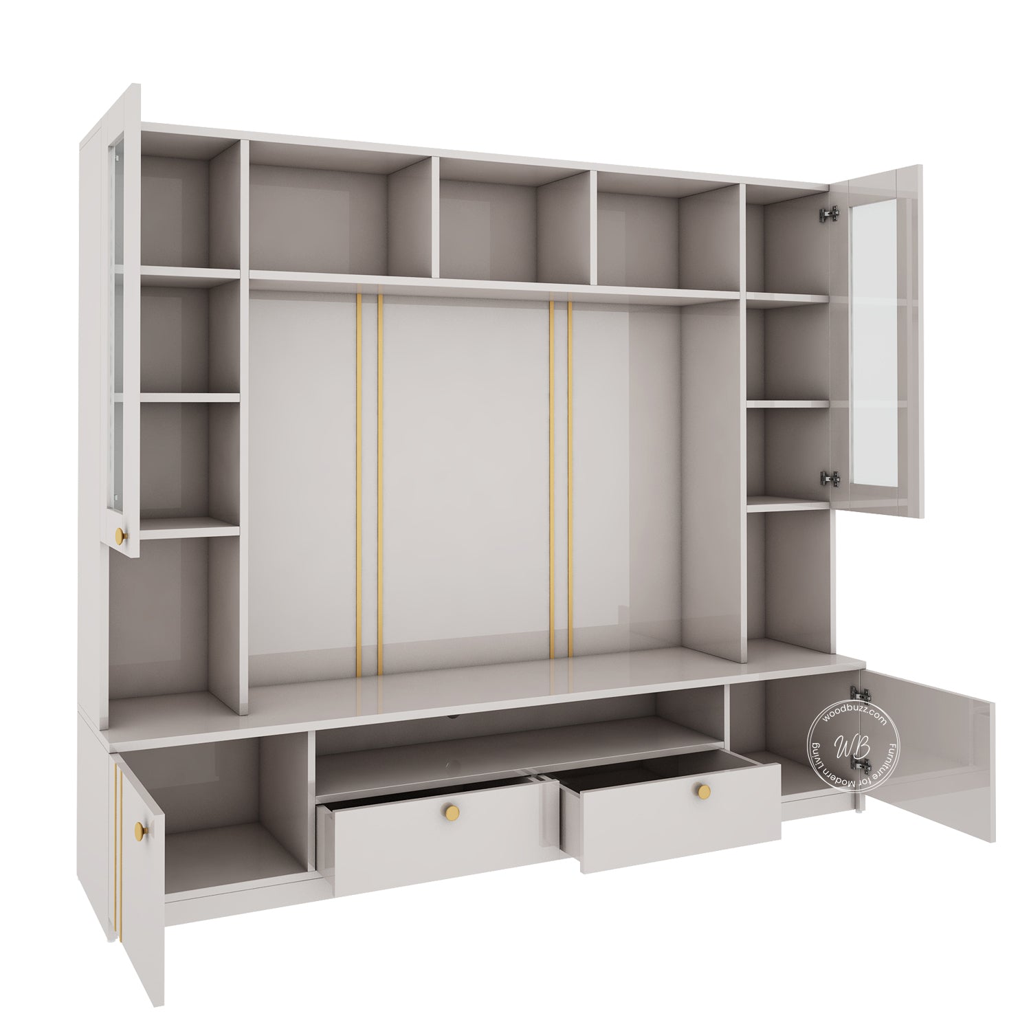 Benji TV Unit | HDHMR | 55 inches TV | Champagne