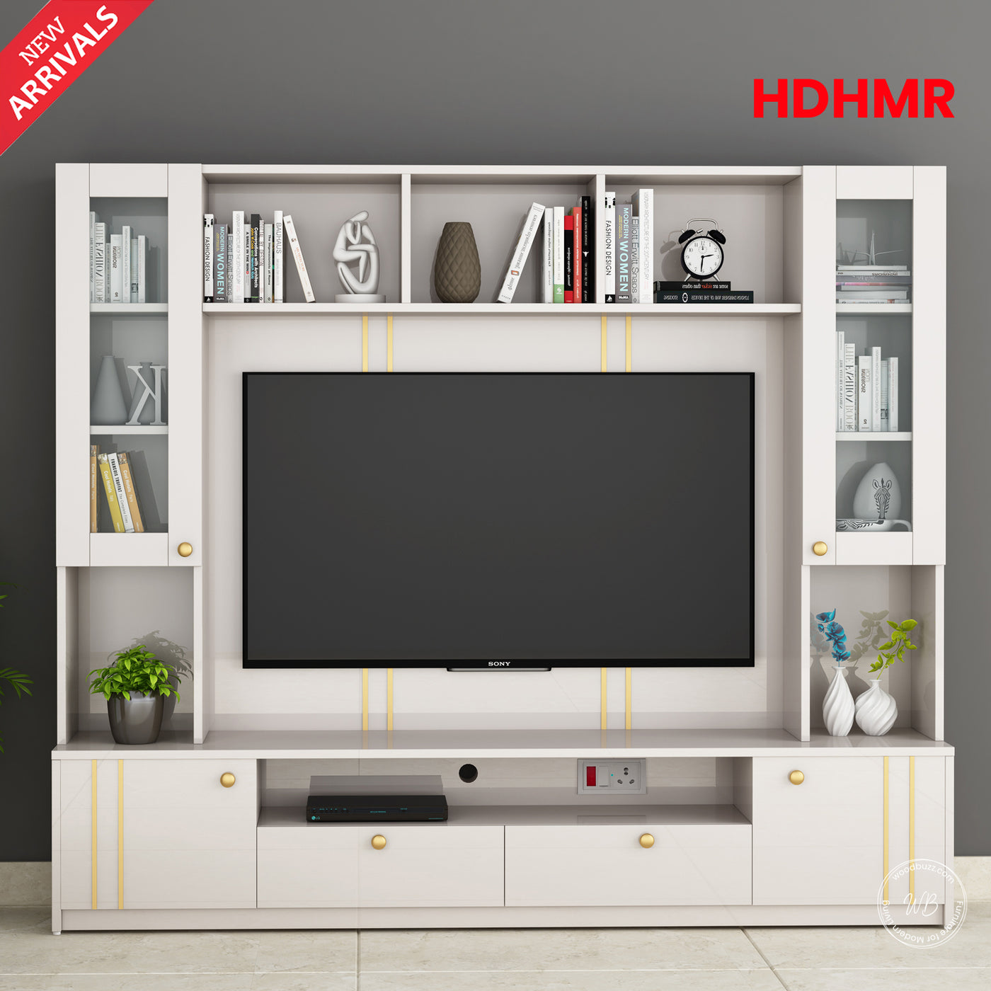 Benji TV Unit | HDHMR | 55 inches TV | Champagne