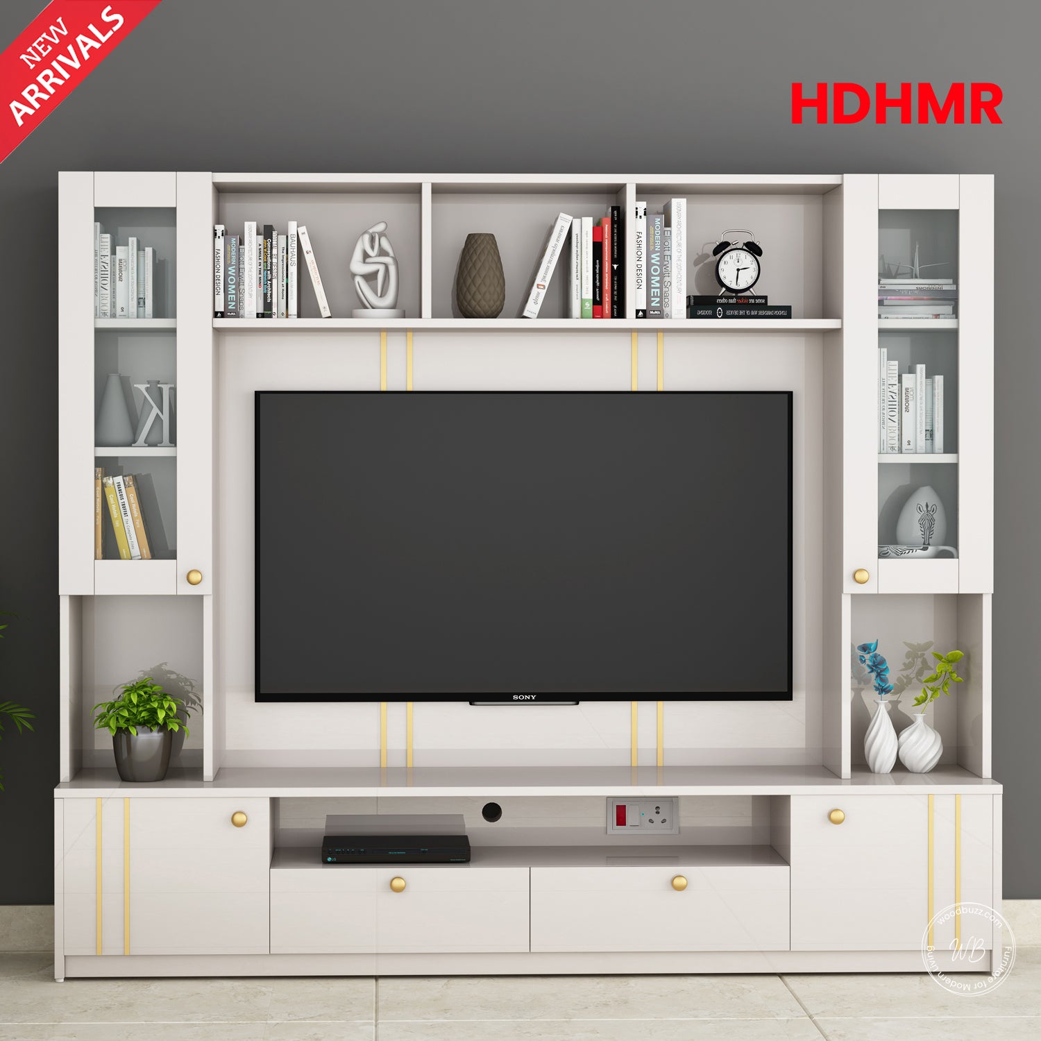 Benji TV Unit | HDHMR | 55 inches TV | Champagne