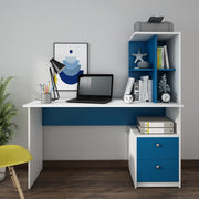 Eliot Study Table | Large | Blue and Frosty White
