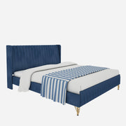 Amour King Bed - Navy Blue