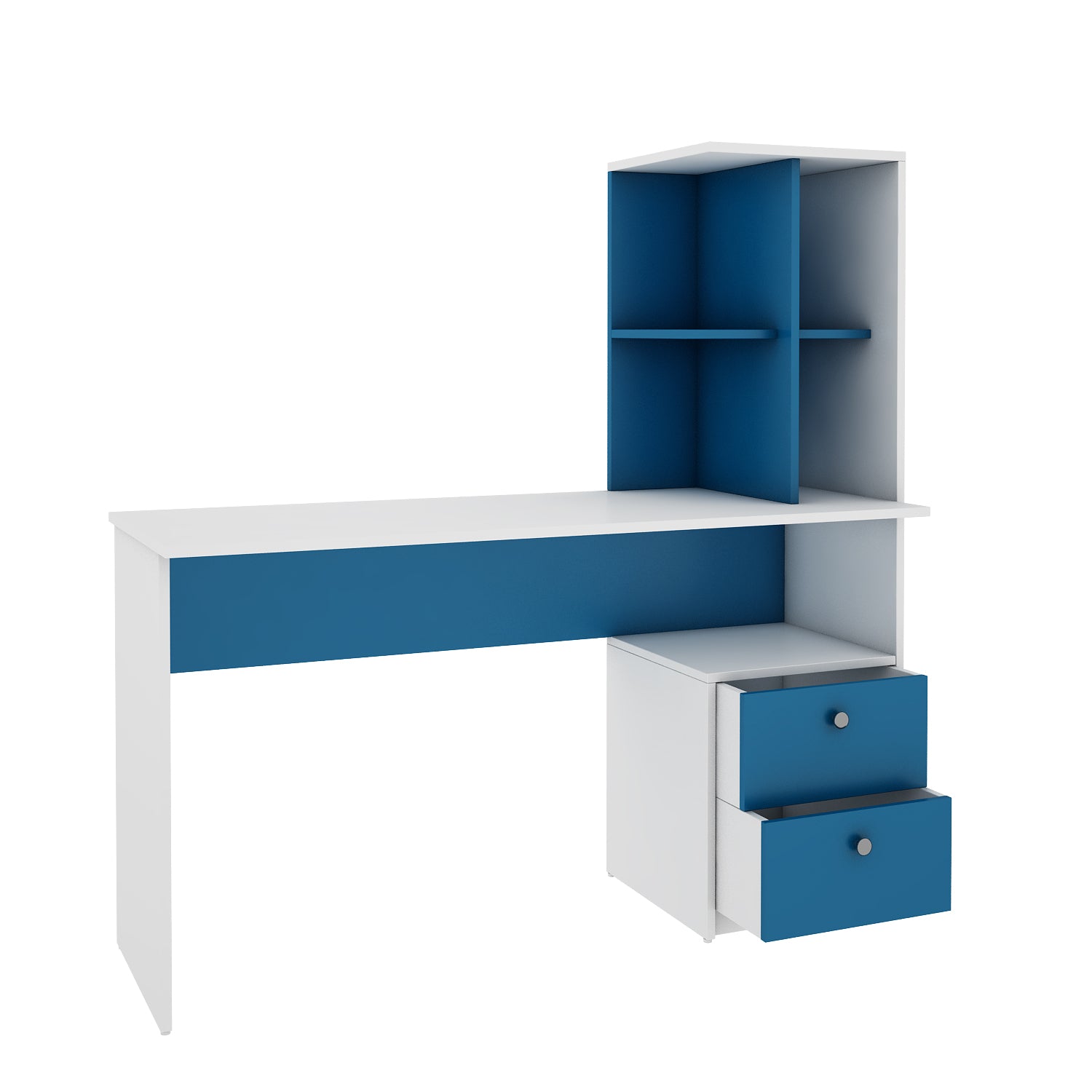 Eliot Study Table | Large | Blue and Frosty White