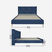 Amour King Bed - Navy Blue