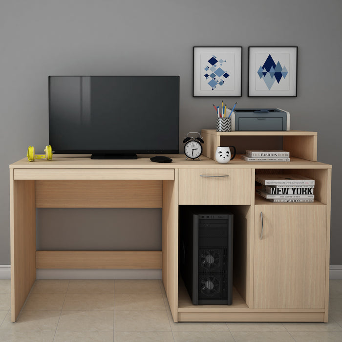 Verner Computer Desk | Beige Teak