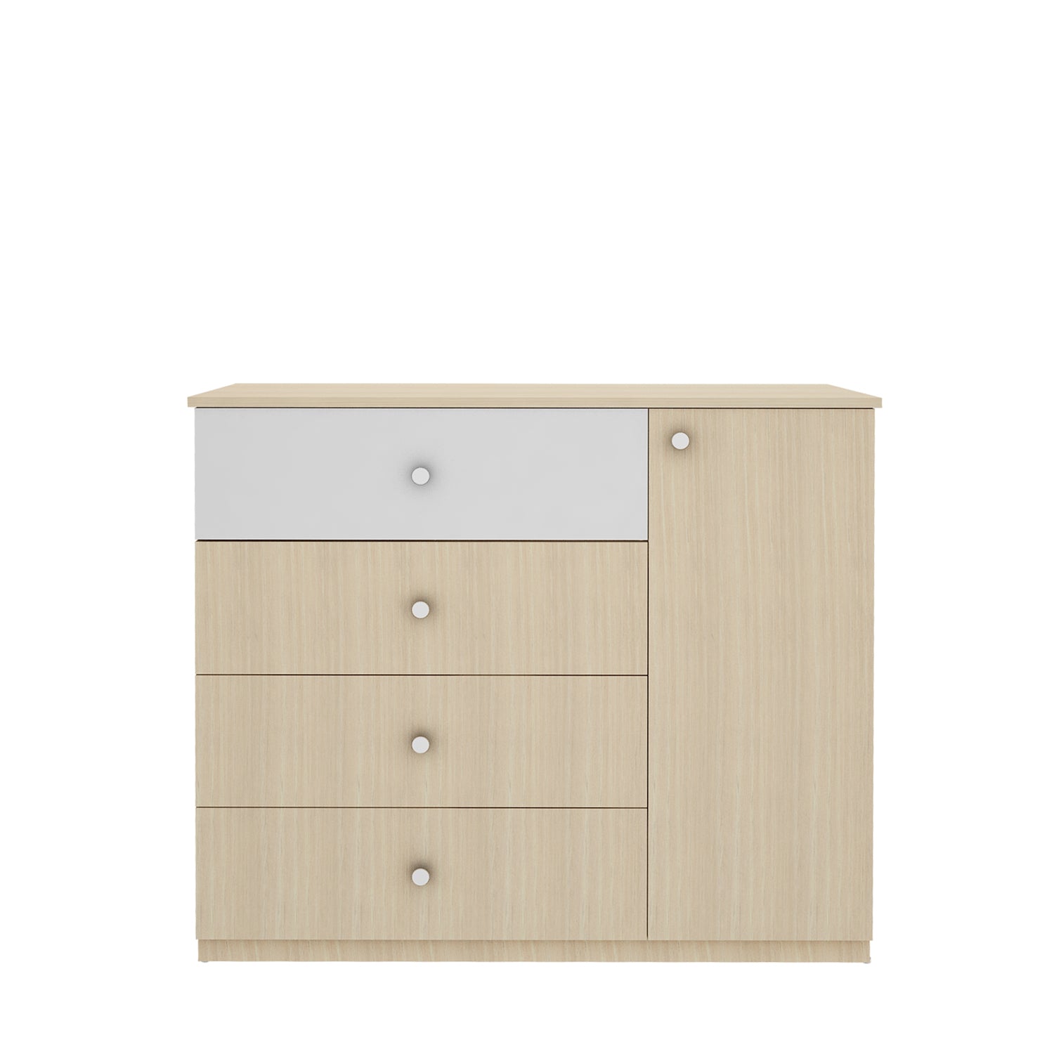 Boaz Chest of Drawers | Beige Teak and Frosty White