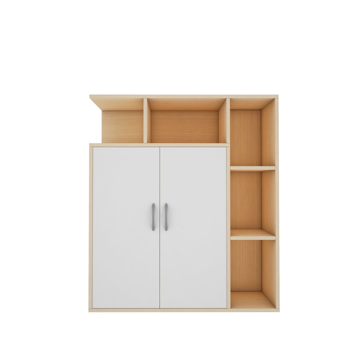 Nevera Shoe Cabinet | Beige Teak and Frosty White