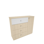 Boaz Chest of Drawers | Beige Teak and Frosty White