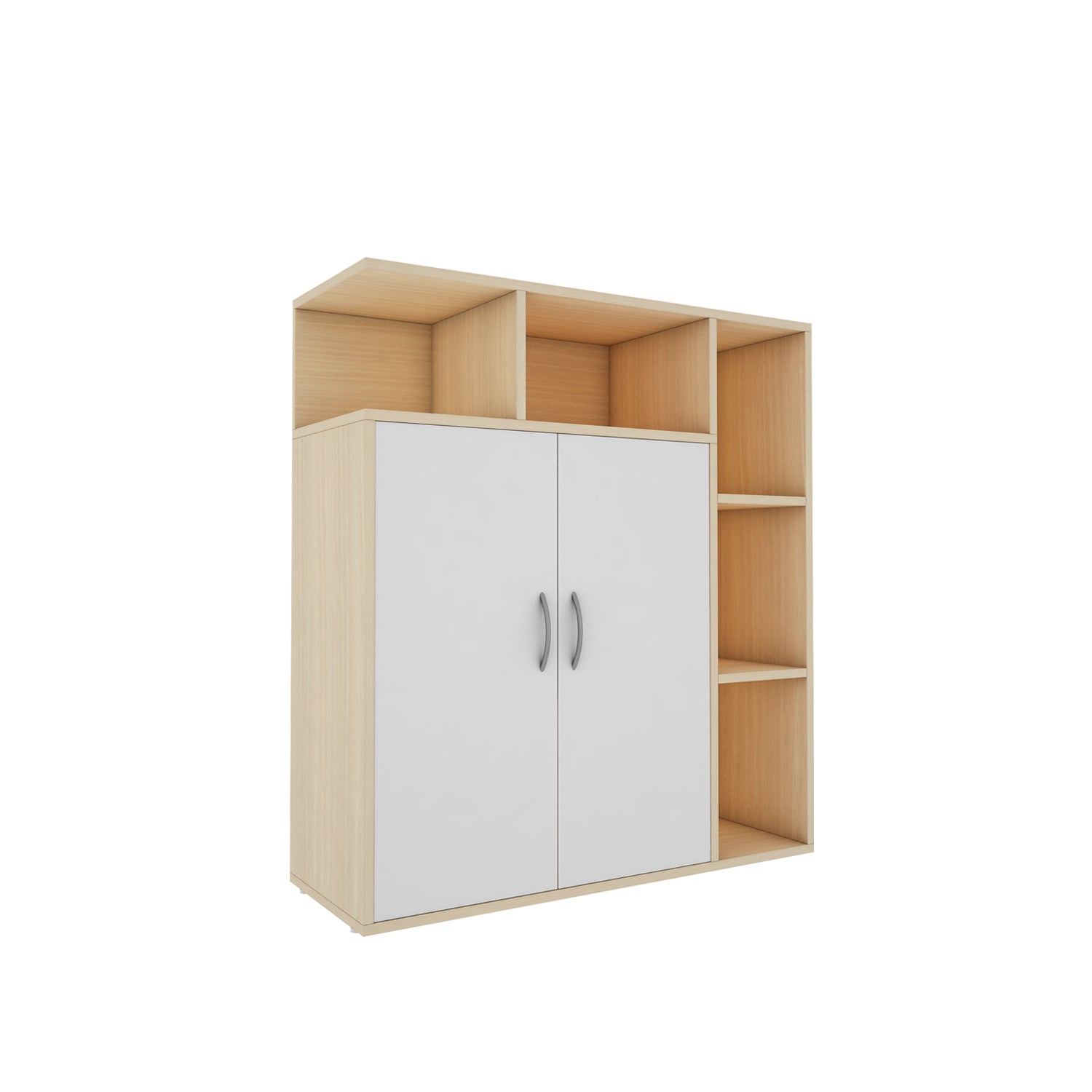 Nevera Shoe Cabinet | Beige Teak and Frosty White