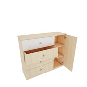 Boaz Chest of Drawers | Beige Teak and Frosty White