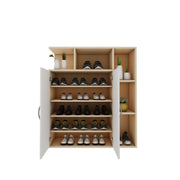 Nevera Shoe Cabinet | Beige Teak and Frosty White