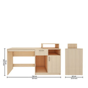 Verner Computer Desk | Beige Teak