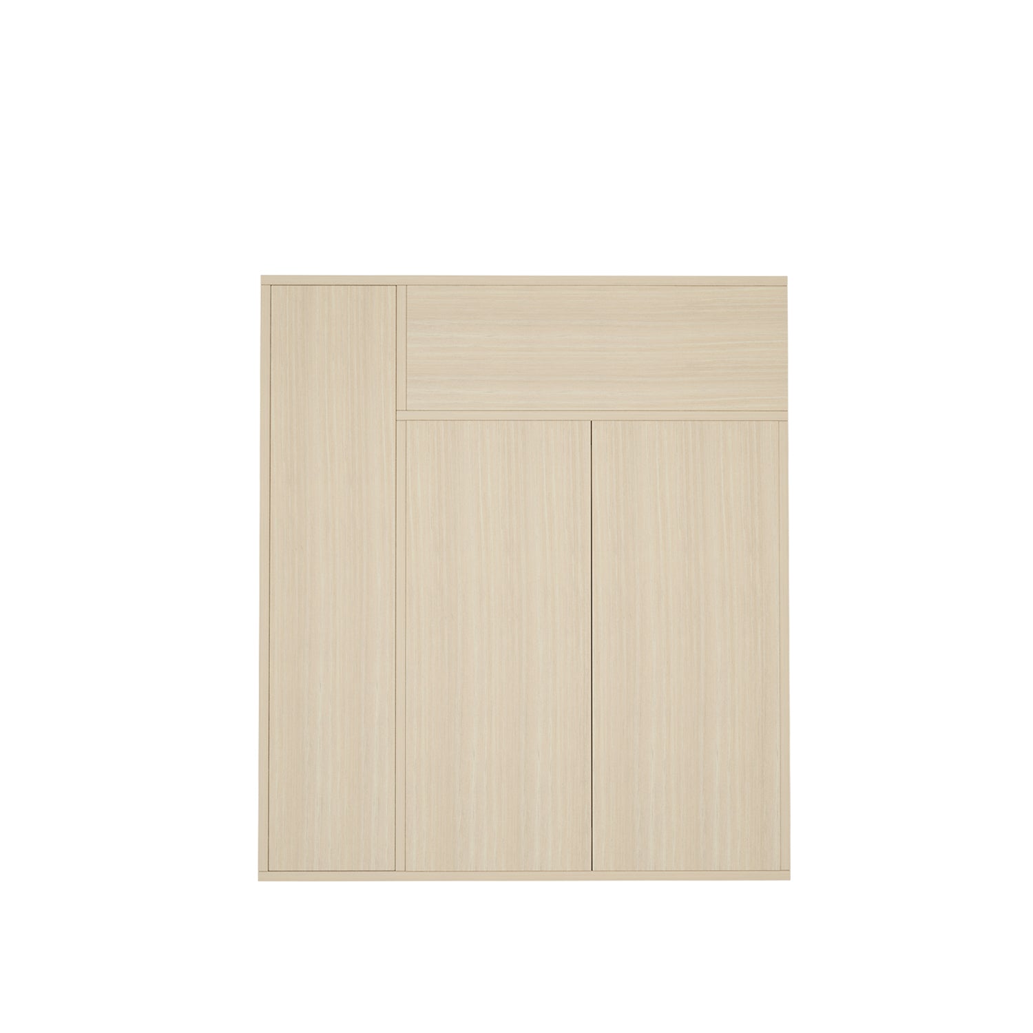 Nevera Shoe Cabinet | Beige Teak and Frosty White