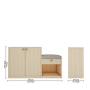 Ergad Shoe Cabinet | Beige Teak