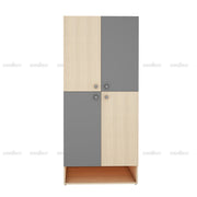 Charles Wardrobe - Beige Teak & Grey