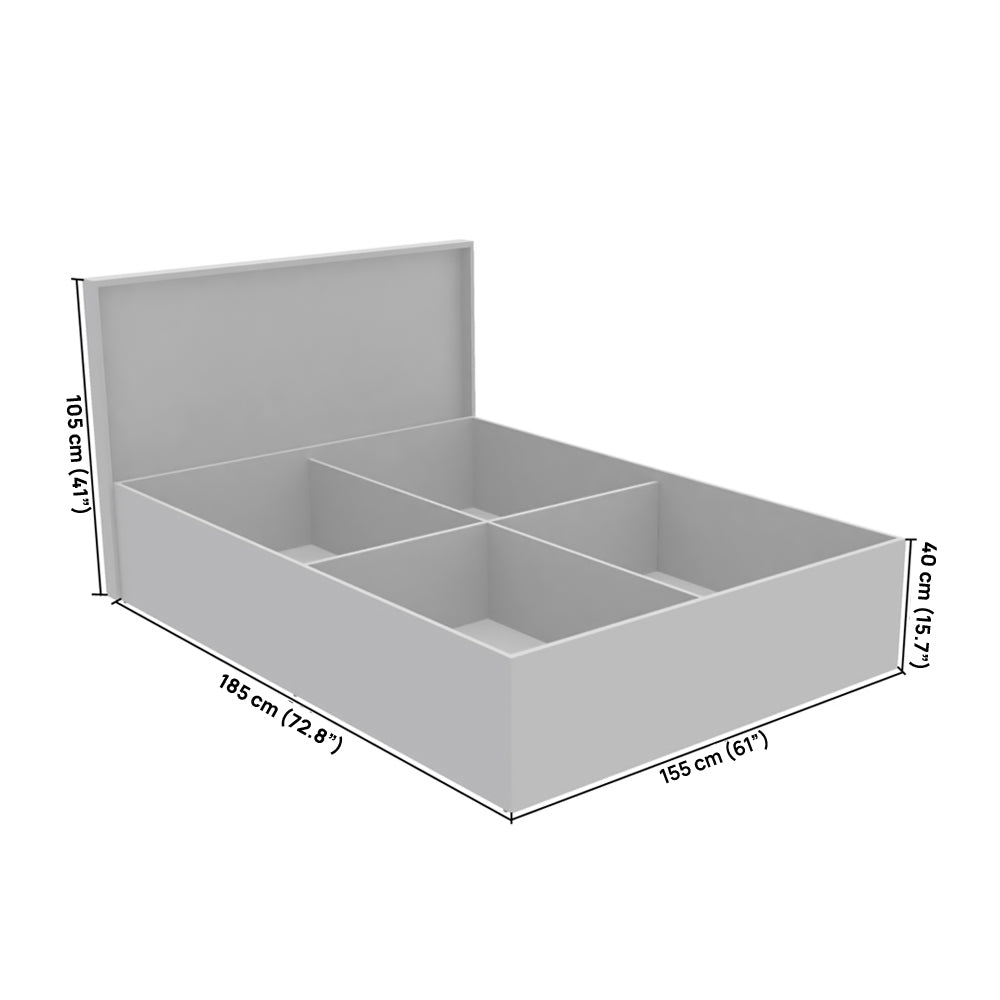 Titan Upholstered Queen Bed - Walnut