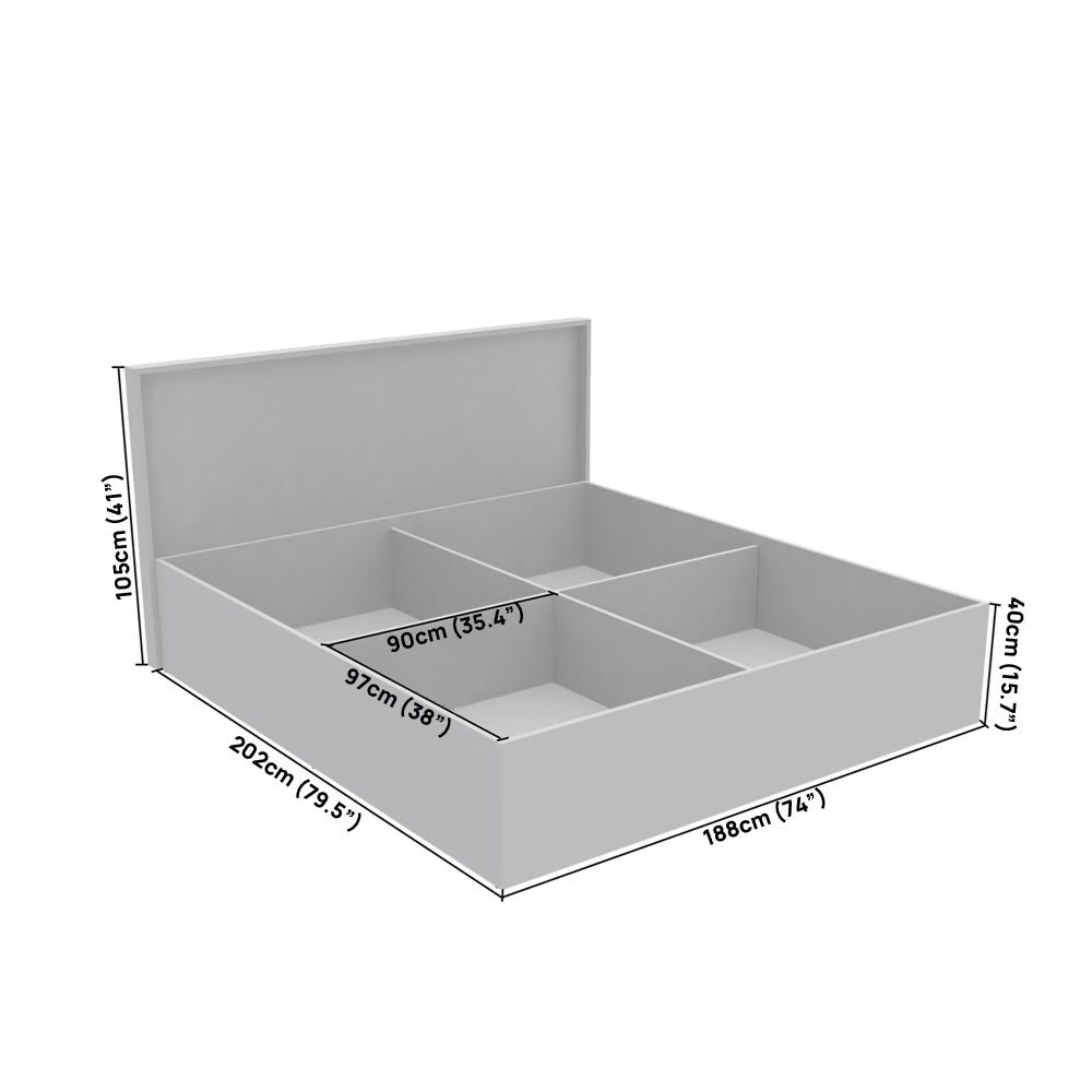Titan Upholstered King Bed - Frosty White