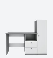 Derrick Study Table | Frosty White and Grey
