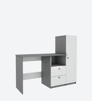 Derrick Study Table | Frosty White and Grey