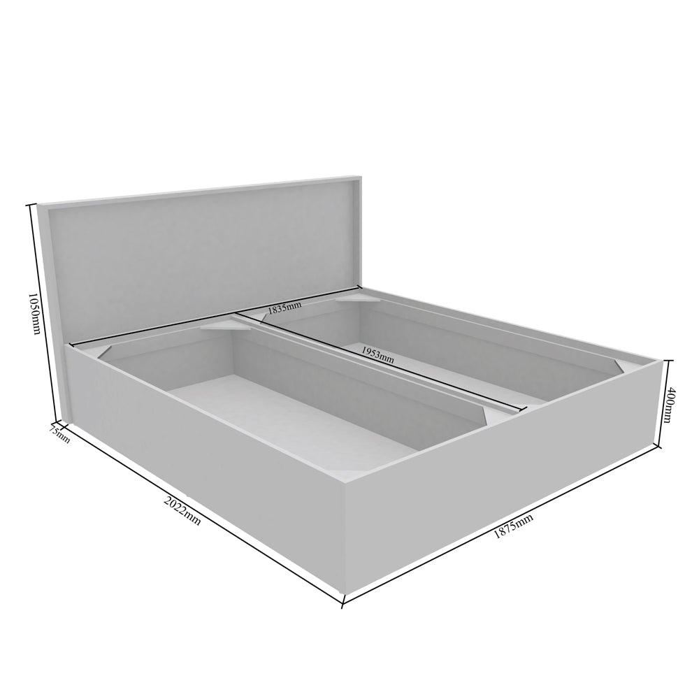 Titan Upholstered King Bed - Exotic Teak