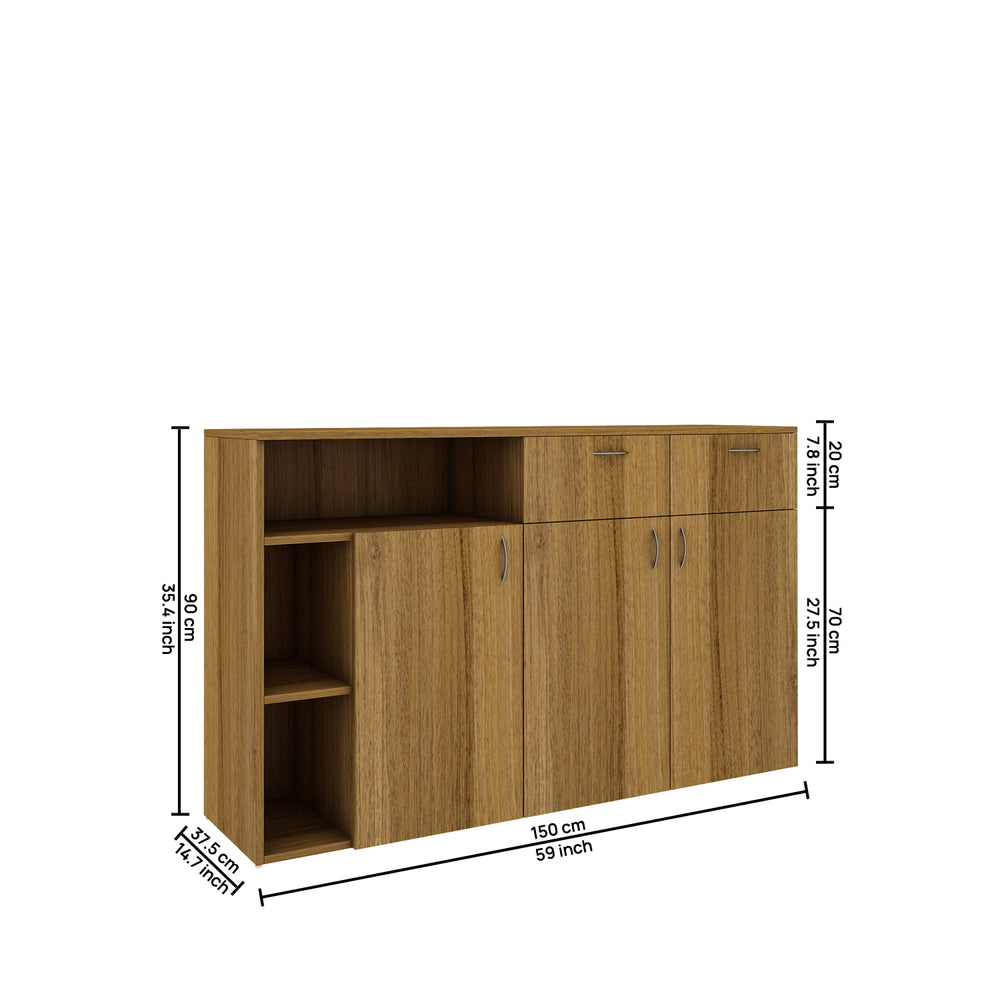 Enoch Side kitchen Crockery Unit | Exotic Teak