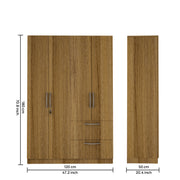 Cortina 4 Door Wardrobe - Exotic Teak