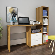 Claret Study Table | Exotic Teak and Frosty White