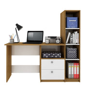 Claret Study Table | Exotic Teak and Frosty White