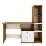 Claret Study Table | Exotic Teak and Frosty White