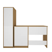 Mistral Home Office Table | Exotic Teak and Frosty White