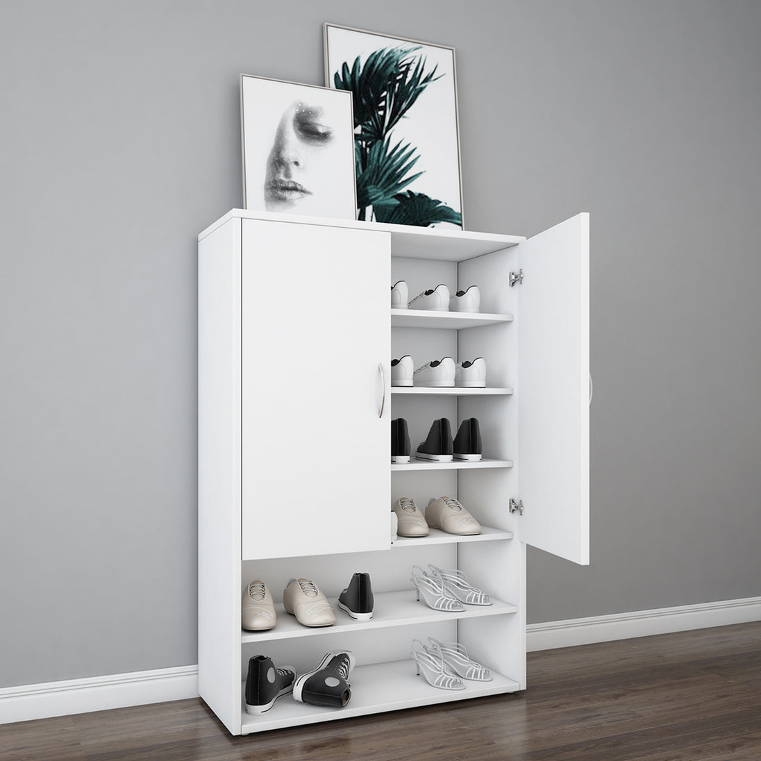 Pholes Shoe cabinet Frosty White - Main Image