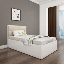 Load image into Gallery viewer, Titan Upholstered Single Bed - Frosty White
