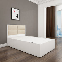 Load image into Gallery viewer, Titan Upholstered Single Bed - Frosty White
