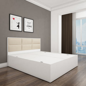 Titan Upholstered Queen Bed - Frosty White