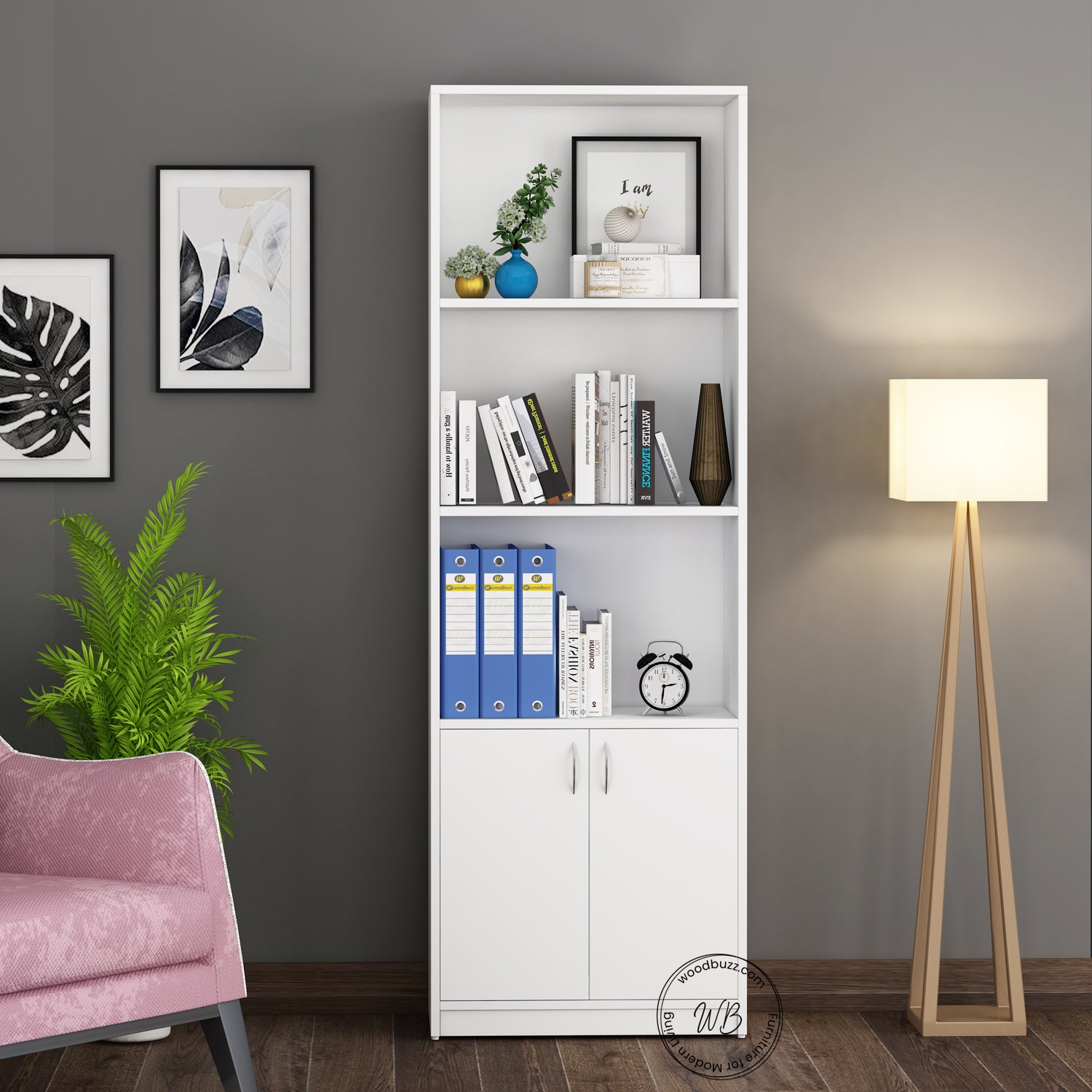 Cambrey Bookcase | Frosty White