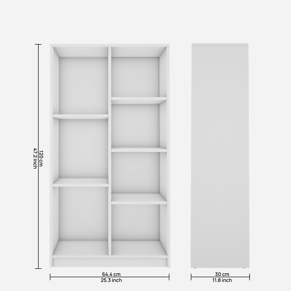 Double Mint Bookcase | White