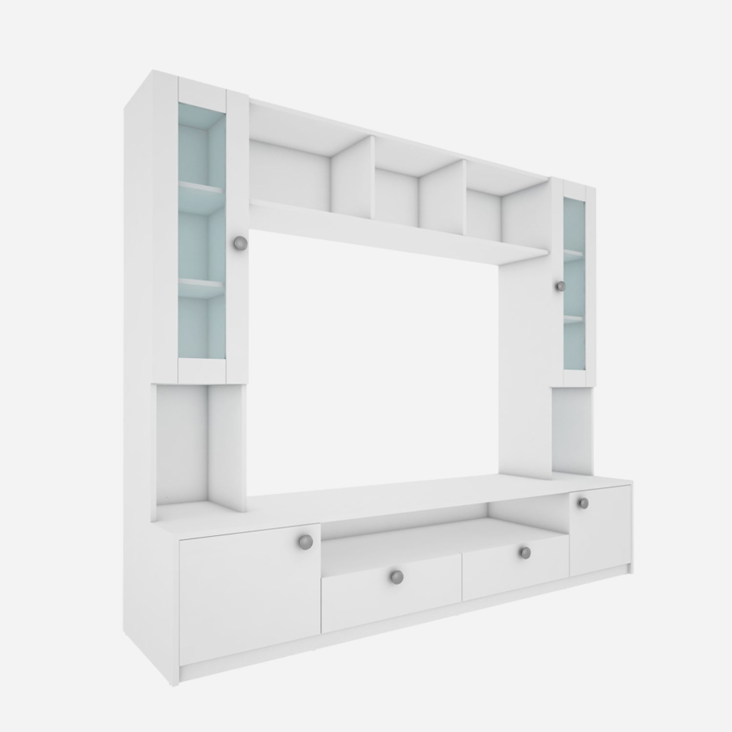 Benji TV Unit | 55 Inch TV | Frosty White