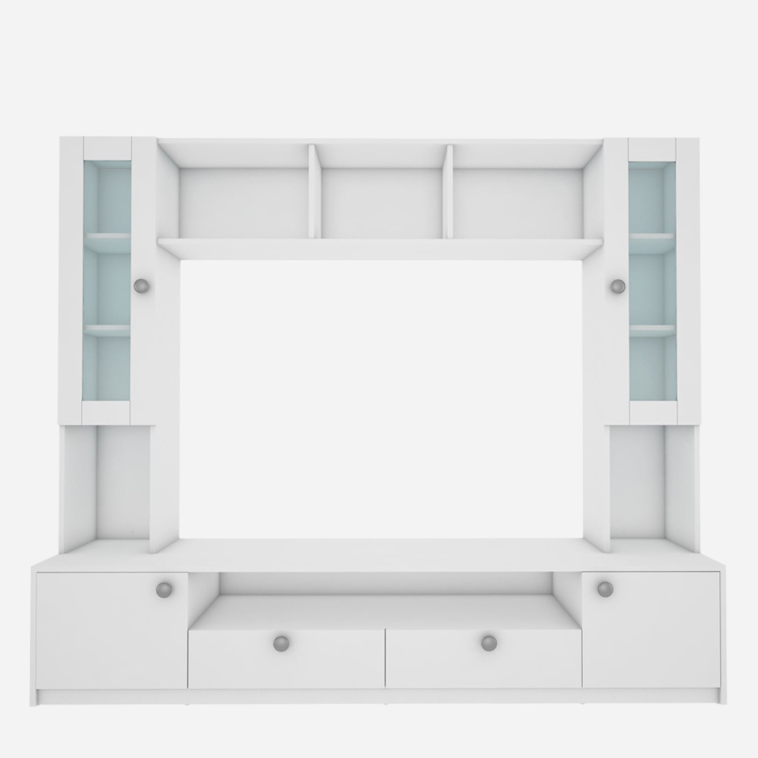 Benji TV Unit | 55 Inch TV | Frosty White