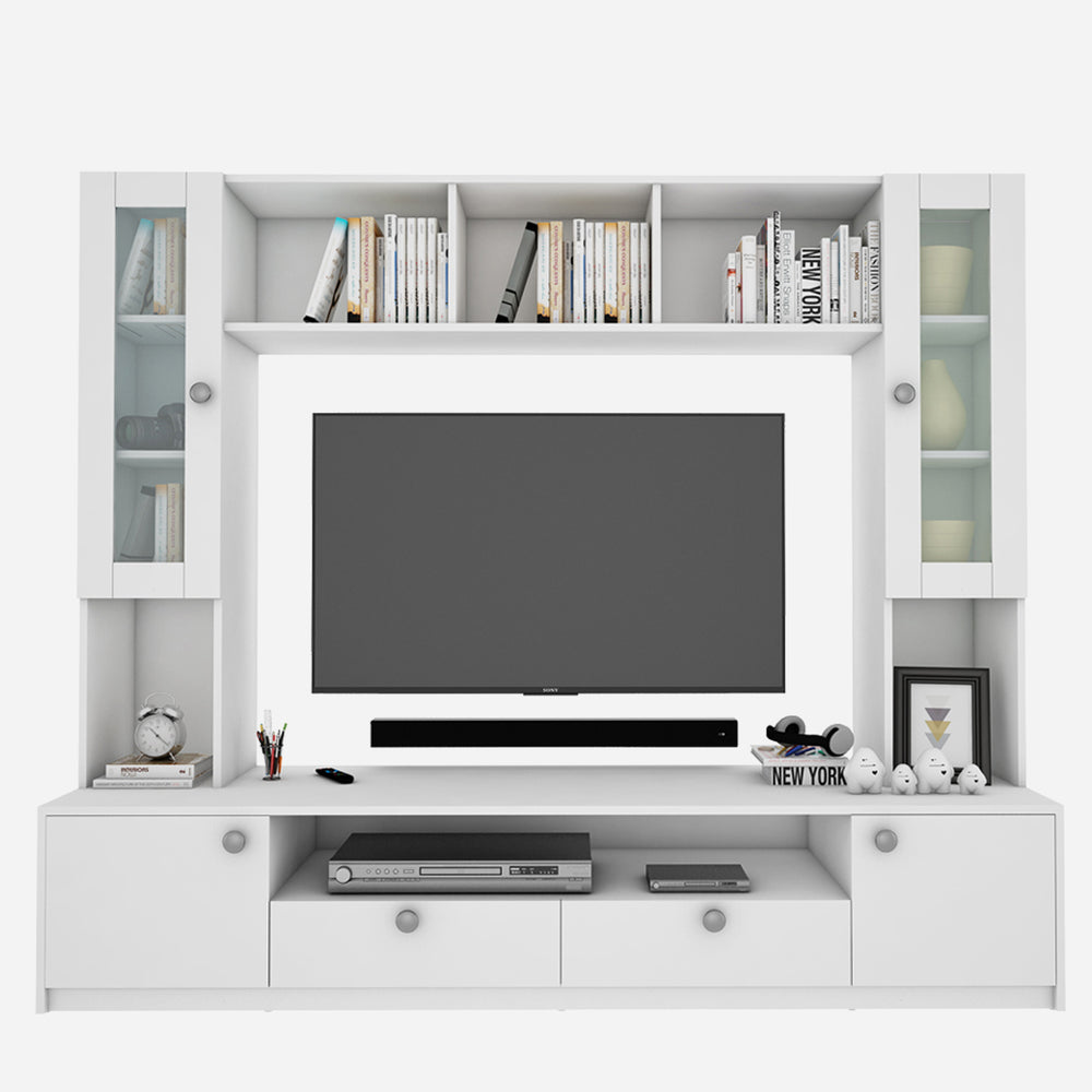 Benji TV Unit | 55 Inch TV | Frosty White