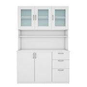Modish Crockery Unit Three Door | Frosty White