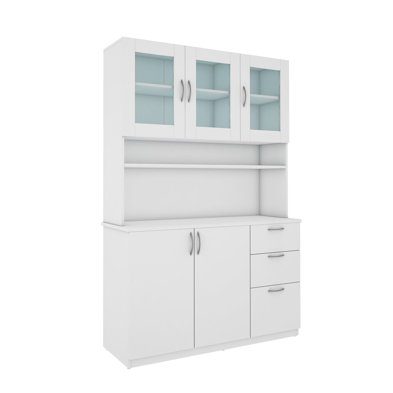 Modish Crockery Unit Three Door | Frosty White